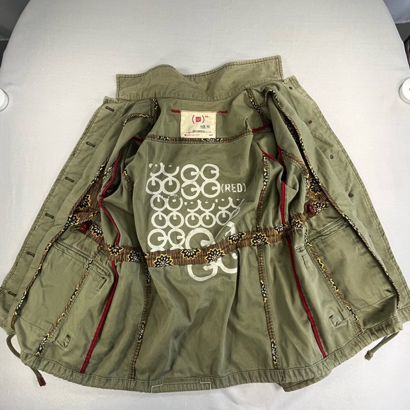 Gap (Red) Faded Olive Field Jacket Style w/Full Snap Closure - Picture 9 of 11
